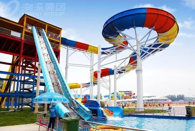 China Waterslides emocionantes de la fibra de vidrio de la piscina de la aguamarina del equipo gigante del parque para los adultos en venta