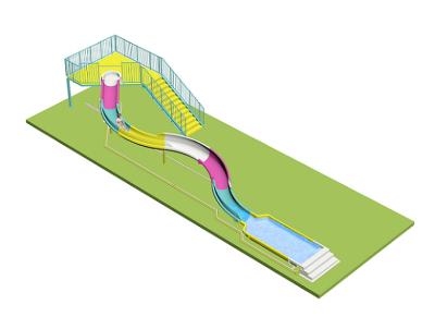 China Kids' Spiral Water Slides For Aqua Park Fiberglass Material for sale