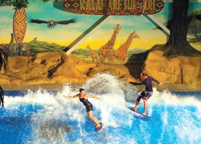 China Juegos del deporte del parque de atracciones del agua que practican surf paseo del tablero del jinete del flujo del simulador en venta