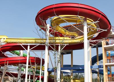 China Commercial Aquatic Playground Equipment , Large Water Slides Capacity For 720 Riders Per Hour for sale
