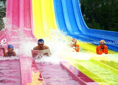 China Classic Multi Slides Fiberglass Water Slides At Water Parks in Red Yellow Blue for sale
