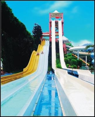 China Stainless Steel Fiberglass Water Slides With Rainbow Color For Kids / Adults in Water Park for sale