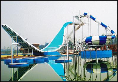 China Water Park Equipment Wave Slide, 11m Height Fiberglass Water Slides for Outdoor Aqua Park for sale
