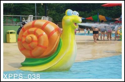 China Snail Aqua Play Spray Water Park Equipments 1600mm*750mm For Kids Play for sale