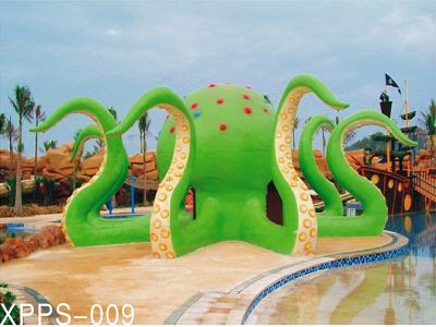 China Equipamento colorido 6100*6100*5000 do campo de jogos da água do polvo para a recreação da família à venda