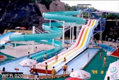 China SGS Approval Huge Theme Park Adult Water Slides In Water Parks , Blue for sale