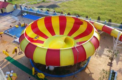 China Aqua Park Fiberglass Water Slides, 19m Height Waterpark Super Bowl For Water Park for sale