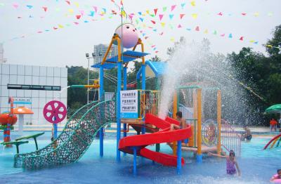China Outdoor Commercial Safe Fiberglass Kids' Water Playground Water House for Aqua Park for sale