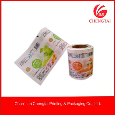 China Vivid Design Automatic Packaging Roll Stock Film For Juice , Cup Sealing Film for sale