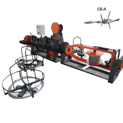 China Electric cnc control normal and reverse twist barbed wire chain link making machine 4 thorns barbed wire making machine à venda