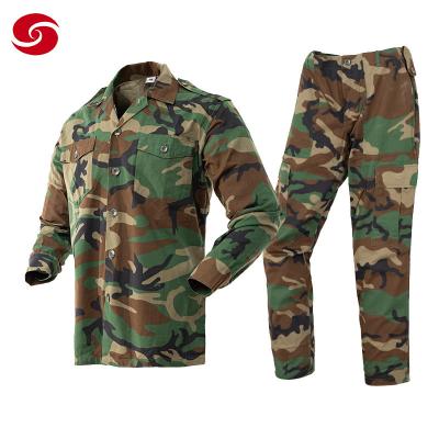 China Soldier African Military Police Uniform Woodland Camouflage Uniform For Man for sale