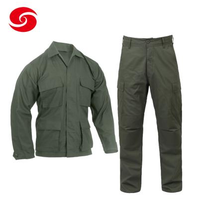 China Military Army Green Soldier Military Police Uniform Polyester Cotton Ripstop for sale