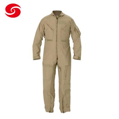 China Pilot Coverall Military Outdoor Equipment Breathable Khaki Fire Resistant Flight Safety for sale