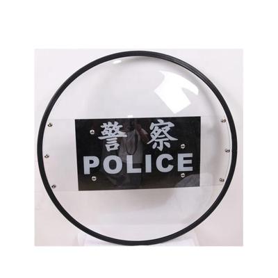 China Plastic Safe Anti Riot Shield Anti Riot Equipment For Police Round Shape for sale