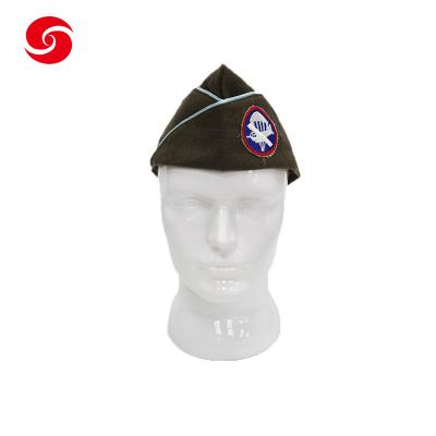 China Military Police Captain Navy Officer Garrison Cap With Embroidered Logo for sale