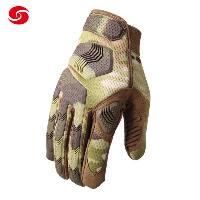 China Full Finger Camouflage Military Sport Gloves For Man for sale