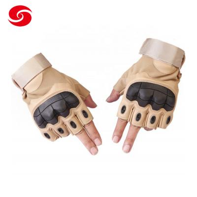 China Half Fingers Military Hard Knuckle Tactical Gloves Outdoor Hunting Gloves for sale