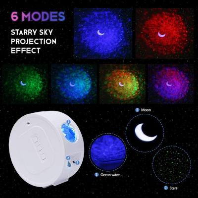 China 15.2cm 7.4cm Water Wave LED Projector Light 100V Moon Star Night Light for sale