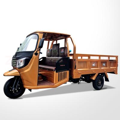 China Motorized 200CC Three Wheel Cargo Motorcycle Heavy Load Water Cooling Semi Cabin Tricycle for sale