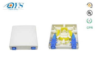Chine 1, 2 mettent en communication le mini type le coffret d'extrémité optique de fibre FTTH - mini boîte du panneau 86 de plaque avant de FTTH de 2 ports de 006 débouchés avec l'adaptateur de Sc à vendre