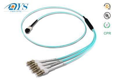 China 8f 12f 24f Singlemode Multimode MPO/MTP To LC MPO Breakout Cable Patch Cord for sale