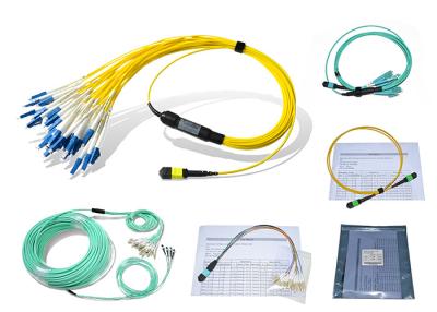 Chine 8f 12f 24f MPO/MTP à plusieurs modes de fonctionnement unimodal au câble d'évasion de LC MPO à vendre