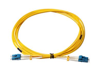 China LC/UPC Cabo Yellow LSZH SM MM Single Core Fiber Optic Cable Patch Cord for sale