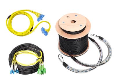 China Breakout Preterminated Optical Fiber Patch Cord UL Fiber Cable Assemblies for sale