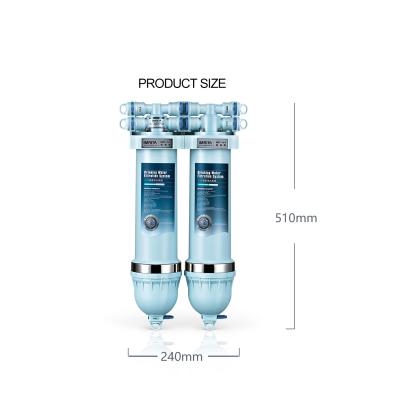 China 2 Stage Multiscene Under Sink Water Purifier System 240x115x510mm for sale