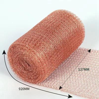 China Knitted Copper Mesh Rats 100mm 127mm High Temperature Resistance for sale