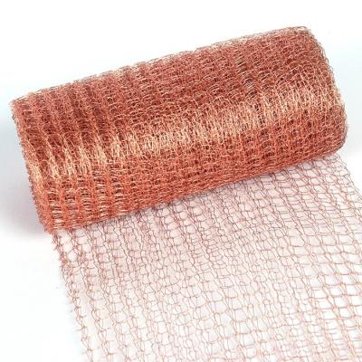 China Red Copper Mesh Rolls 40 Density 98% Porosity Hole Size Customized for sale