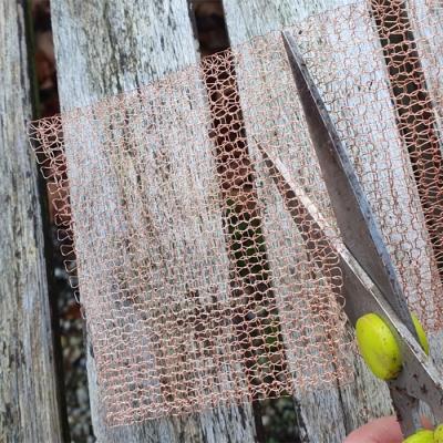 China Knitted Copper Blocker Mesh 12m Copper Rodent Mesh For Protect Plants for sale