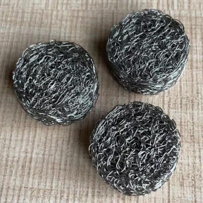 China Silver Compressed Knitted Mesh Filter 0.1mm 0.19mm Free Sample Available for sale