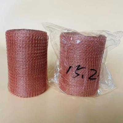 China Single Wire Knitted Copper Mesh Rolls For Reducing Pests / Repelling Mice for sale