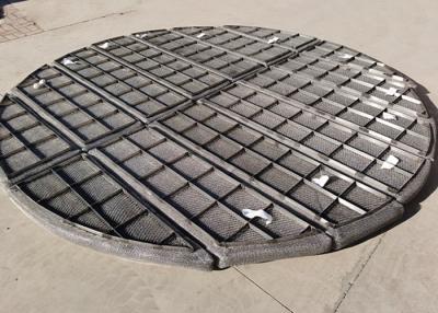 China Round Stainless Steel Mesh Pad Demister 1400mm 3 Sections for sale