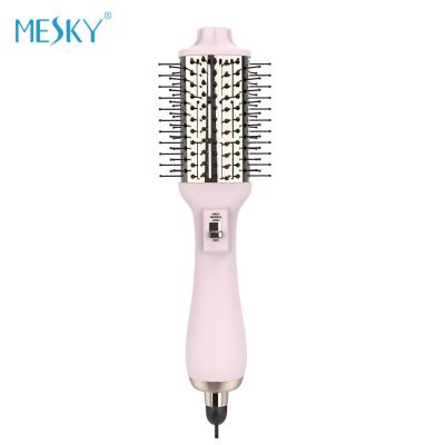 China Secador oval de Mini Handle Rotating Hair Brush del paso de MESKY uno para el pelo corto en venta