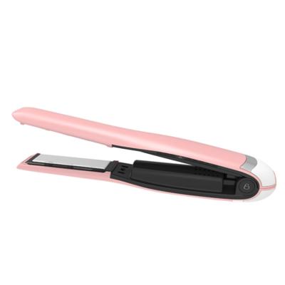 China Pink 17W Magnetic Wireless Mini Hair Straightener 2600mA Battery Operated for sale