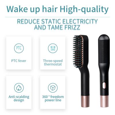 China La FCC 110-240v calentó enderezarse de la barba cepilla/enderezadora iónica del cepillo de pelo en venta