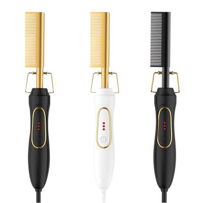 中国 200C Titanium Hair Straightener Hot Comb Brush PTC Heater 2.5m Cord 販売のため