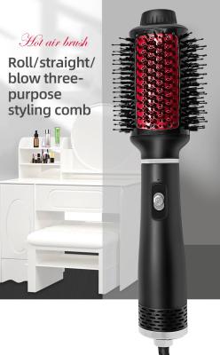 China Round Blow Out Brush Hair Dryer Volumizing Titanium Hot Tools One Step Blowout Volumizer for sale