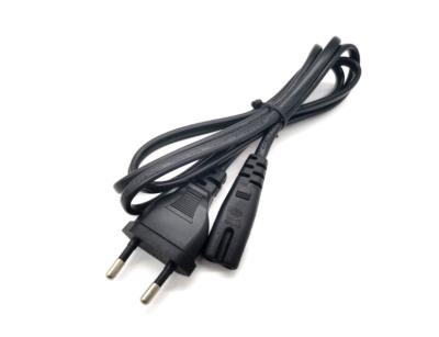 China EU Laptop Charger Power Cord 2 Pin 60227 IEC41 Female End 6A 250V for sale
