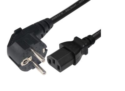 China 2 Prong VDE Power Cord 8ft Length Black Color For Laptop Computer for sale