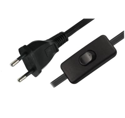 China Durable Laptop VDE Power Cord Waterproof With 2 Pin European Plug for sale