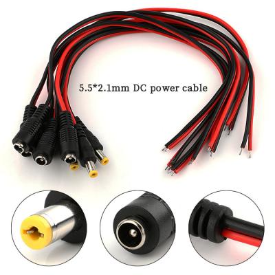 China 5.5x2.1mm DC Power Cord 1m 2m 3m Power Adapter Extension Cable For CCTV Camera for sale