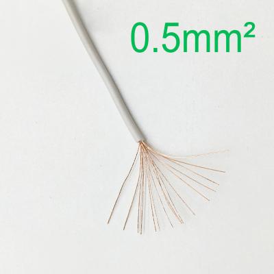 China 0.5mm PVC Insulated Flexible Cable 2.1A Solid Annealed copper core for sale