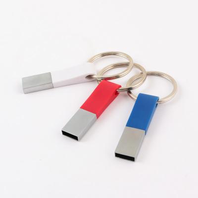 China High Speed 32G 64GB 128GB Plastic USB Flash Drive With Ring For Car Key Backpack for sale