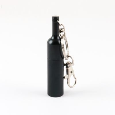 China Wine Bottle Shaped 3.0 USB Flash Drive With Metal Ring And OEM Logo for sale