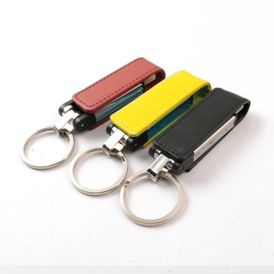 China 2.0 3.0 PU Leather Customized Usb Flash Drives 32GB 256GB Embossing Logo for sale