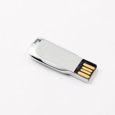 China Silver Shiny Body Metal USB Pen Drive 2.0 64GB 128GB 20MB/S Conform US Standard for sale