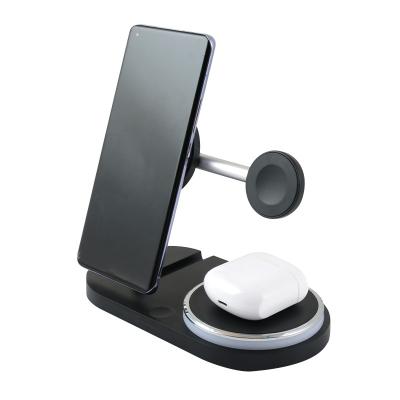 China Type C Connect Folding 3 In 1 Wireless Charger For Phone Earphone Watch for sale